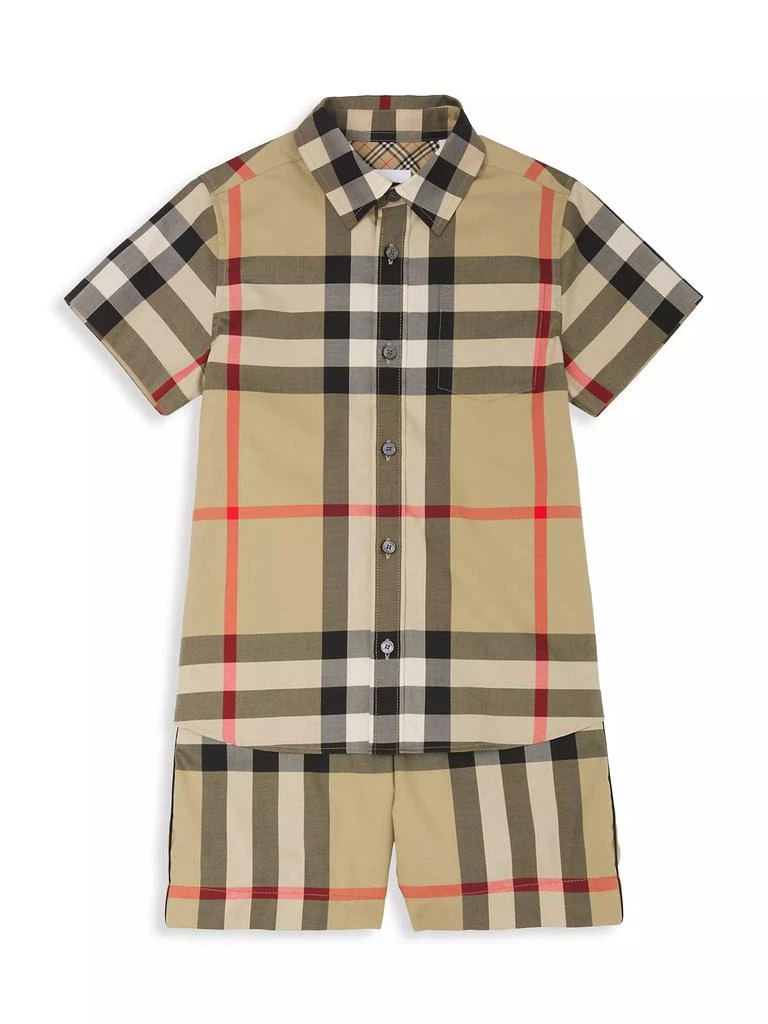 商品Burberry|Little Boy's &amp; Boy's Owen Oversized Vintage-Check Short-Sleeve Shirt,价格¥752,第2张图片详细描述