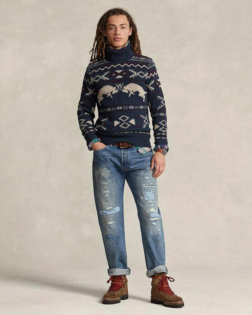 Regular Fit Wool Cashmere Patterned Turtleneck Sweater 商品