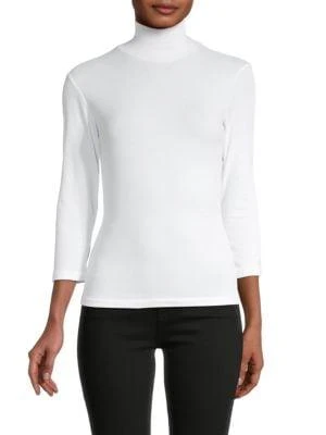 商品James Perse|Cotton-Blend Turtleneck Top,价格¥237,第1张图片