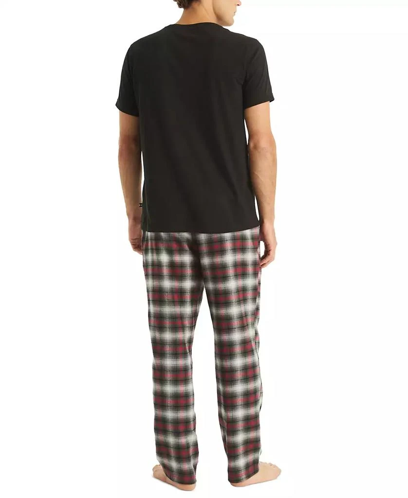 商品Nautica|Men's Plaid Pajama Pants & Solid Pajama T-Shirt Set,价格¥414,第5张图片详细描述