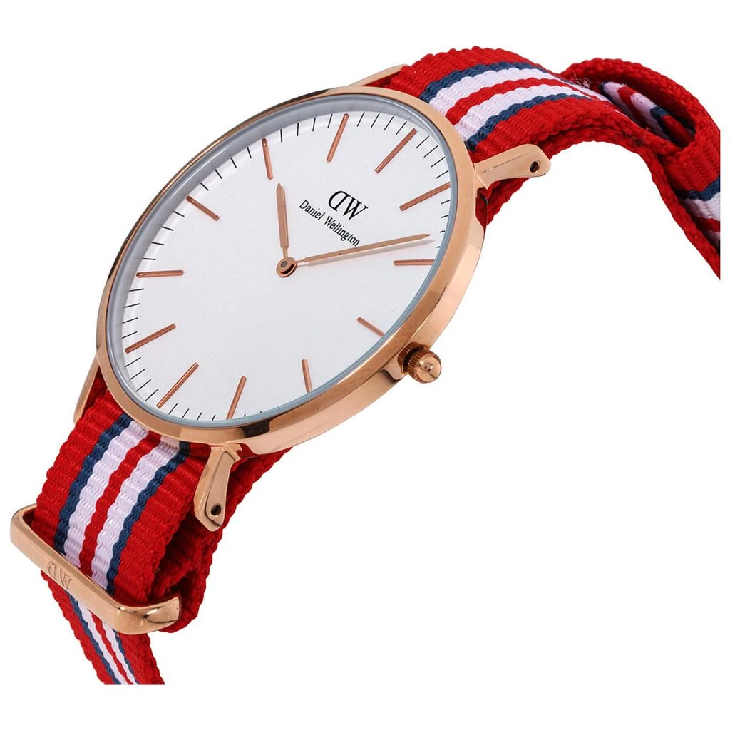 商品Daniel Wellington|Daniel Wellington Men's 0112DW Exeter 40mm White Dial Canvas Watch,价格¥514,第2张图片详细描述