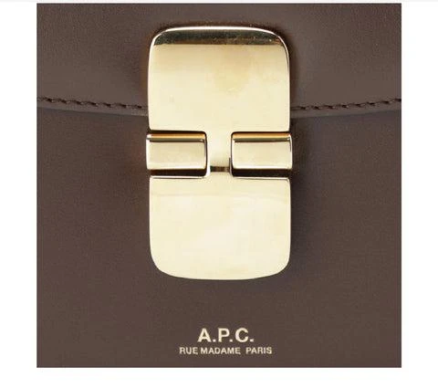 商品A.P.C.|Grace Mini 女士光滑小牛皮肩带单肩斜挎包【香港仓极速发货】,价格¥4493,第3张图片详细描述