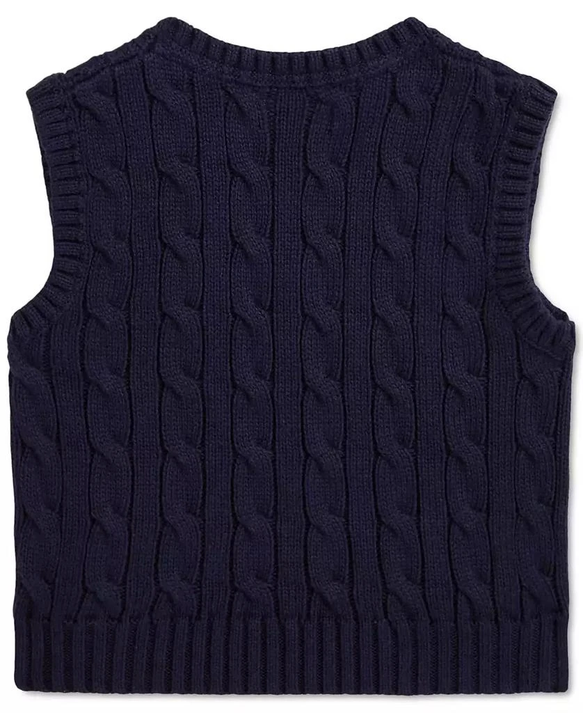 商品Ralph Lauren|Baby Cotton Cable-Knit Sweater Vest,价格¥251,第2张图片详细描述