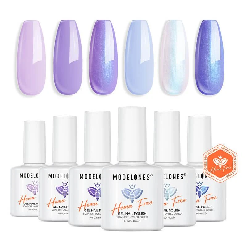 商品[国内直发] MODELONES|Lustrous Starry Cosmos - 无hema6色甲油胶套装敏感肌适用 7ml,价格¥139,第1张图片