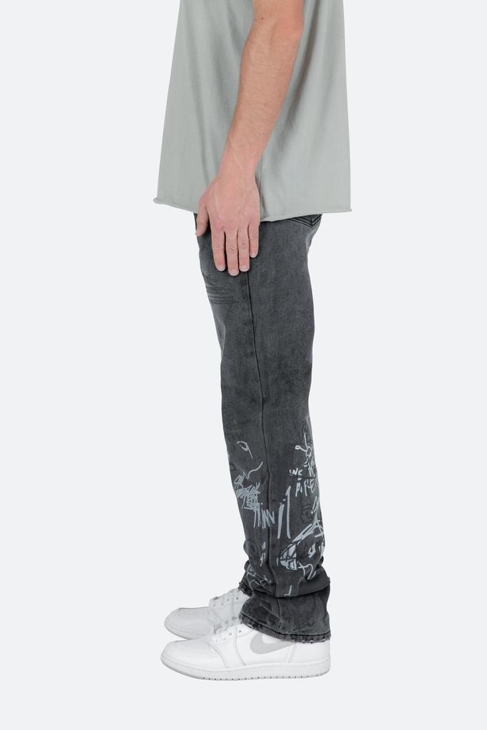 V443 Terry Grave Baggy Denim - Black商品第5张图片规格展示