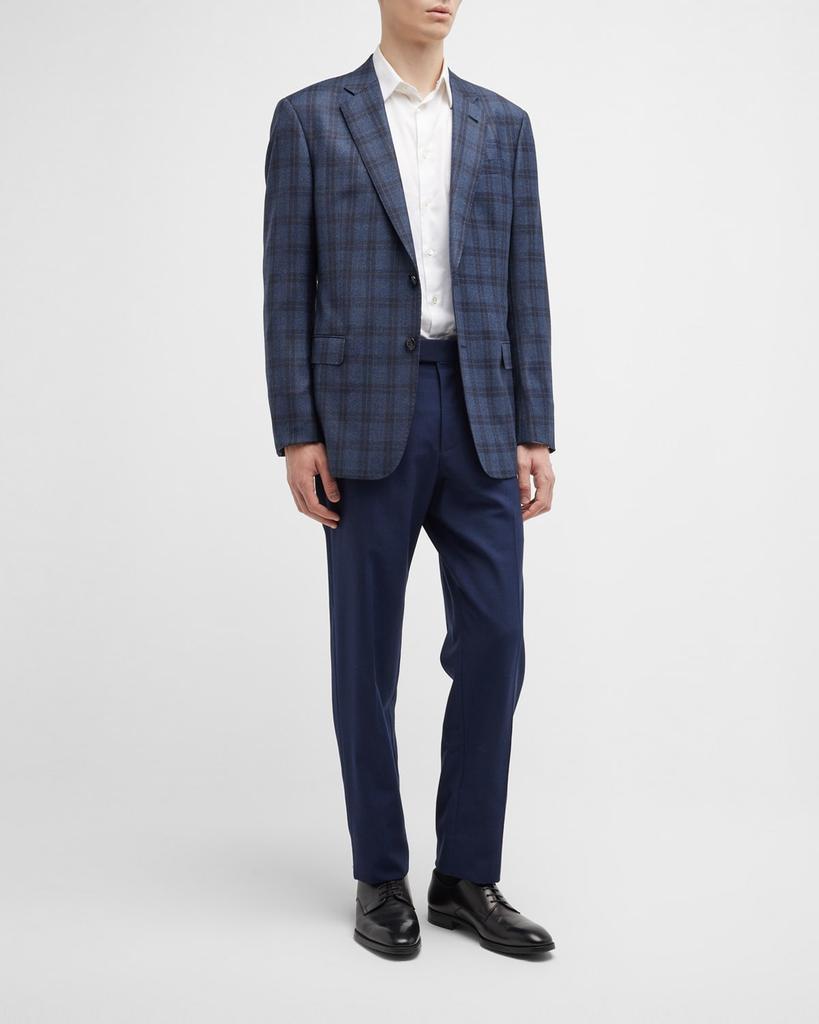 商品Giorgio Armani|Men's Wool-Cashmere Plaid Sport Coat,价格¥17852,第5张图片详细描述