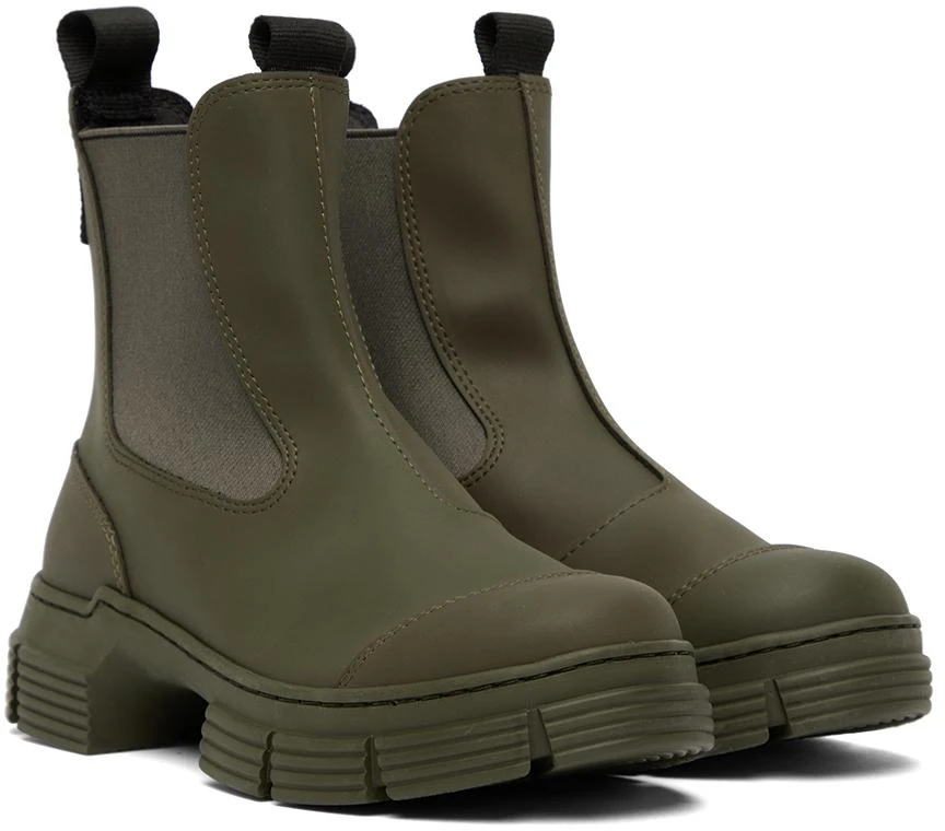 商品Ganni|Khaki City Ankle Boots,价格¥1159,第4张图片详细描述