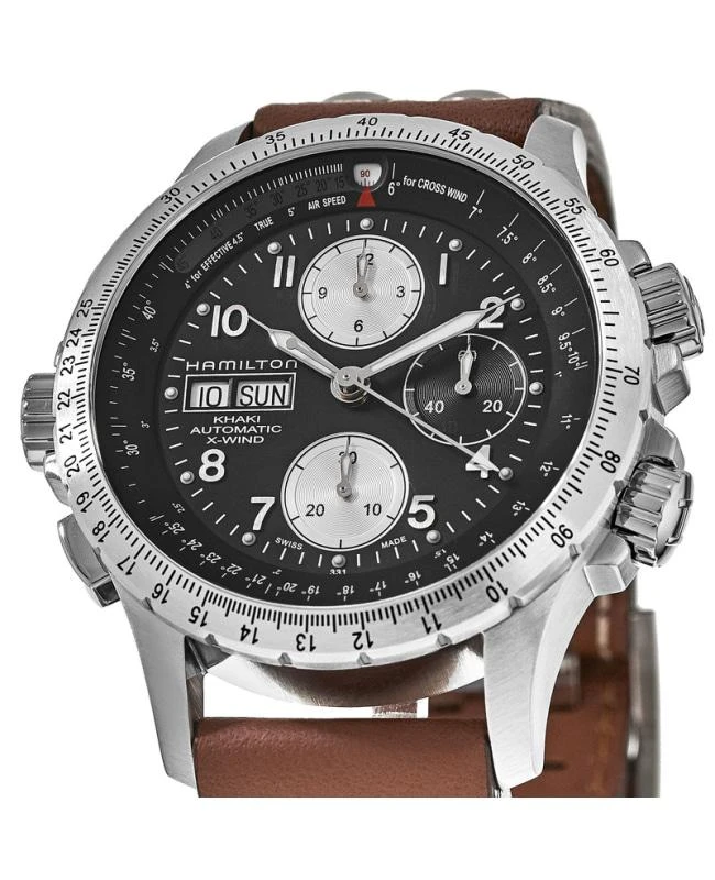 商品Hamilton|Hamilton Khaki Aviation X-Wind Auto Chrono Men's Watch H77616533,价格¥9744,第2张图片详细描述