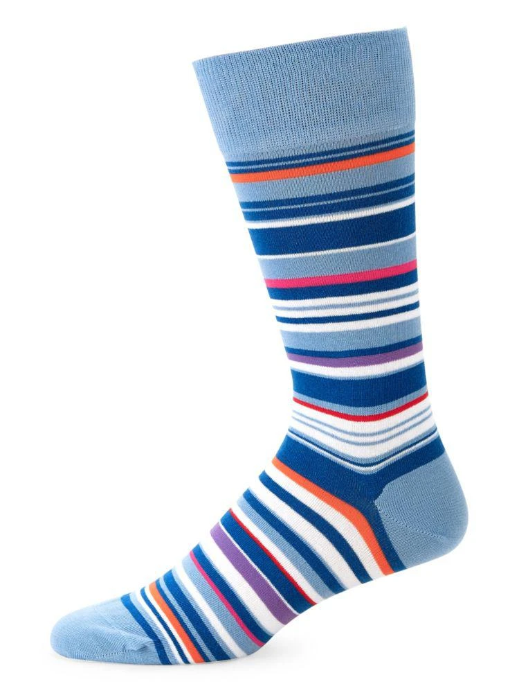商品Calvin Klein|Barcode Stripe Crew Socks,价格¥85,第1张图片