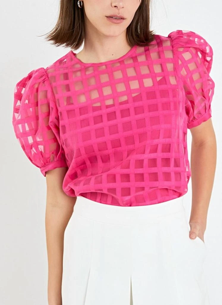 商品English Factory|Off The Grid Top In Hot Pink,价格¥402,第1张图片