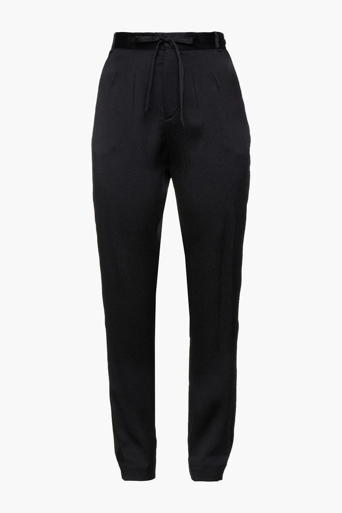 商品ROLAND MOURET|Biltmore pleated hammered silk-blend satin straight-leg pants,价格¥1673,第3张图片详细描述