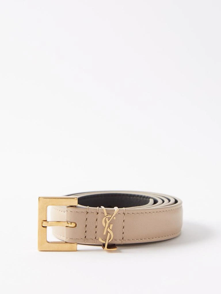 商品Yves Saint Laurent|YSL-plaque leather belt,价格¥4168,第1张图片