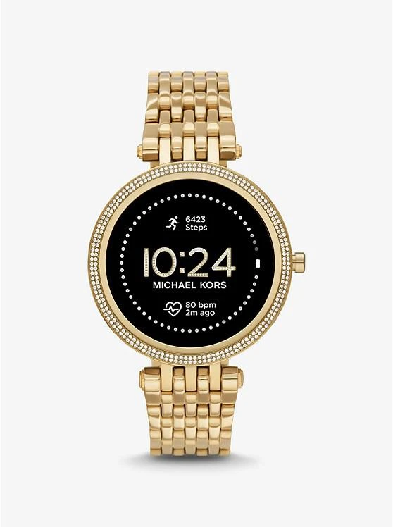 商品Michael Kors|Gen 5E Darci Pavé Gold-Tone Smartwatch,价格¥1969,第1张图片