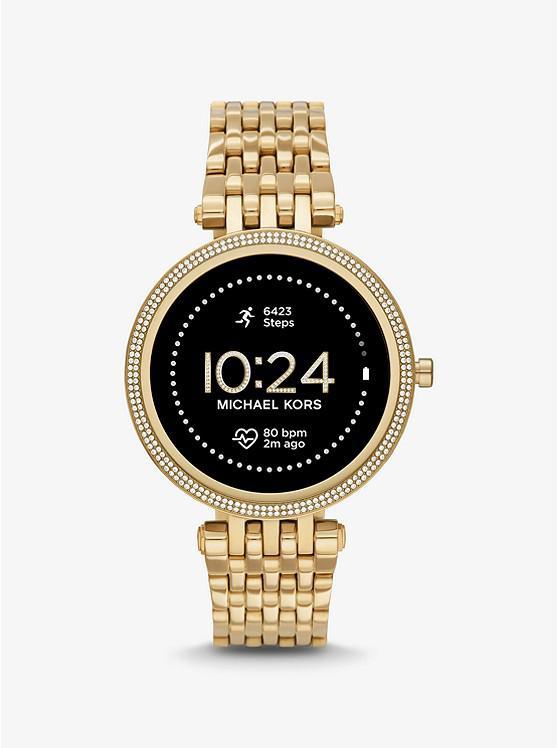 商品Michael Kors|Gen 5E Darci Pavé Gold-Tone Smartwatch,价格¥2632,第1张图片