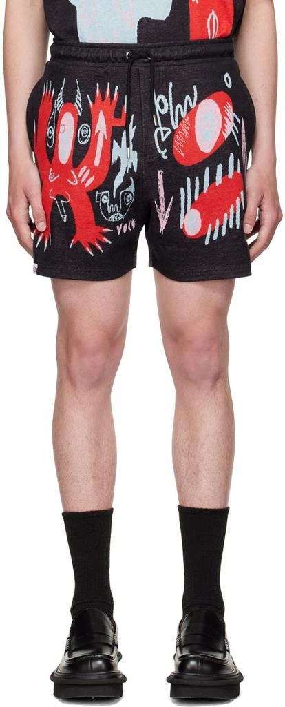 商品Charles Jeffrey Loverboy|Black Cotton Shorts,价格¥687,第1张图片