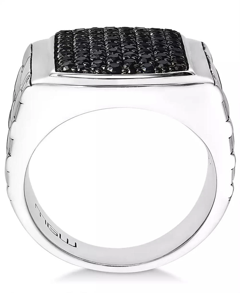 商品Macy's|Men's Sterling Silver Ring, Black Sapphire Square (2 ct. t.w.),价格¥2020,第2张图片详细描述