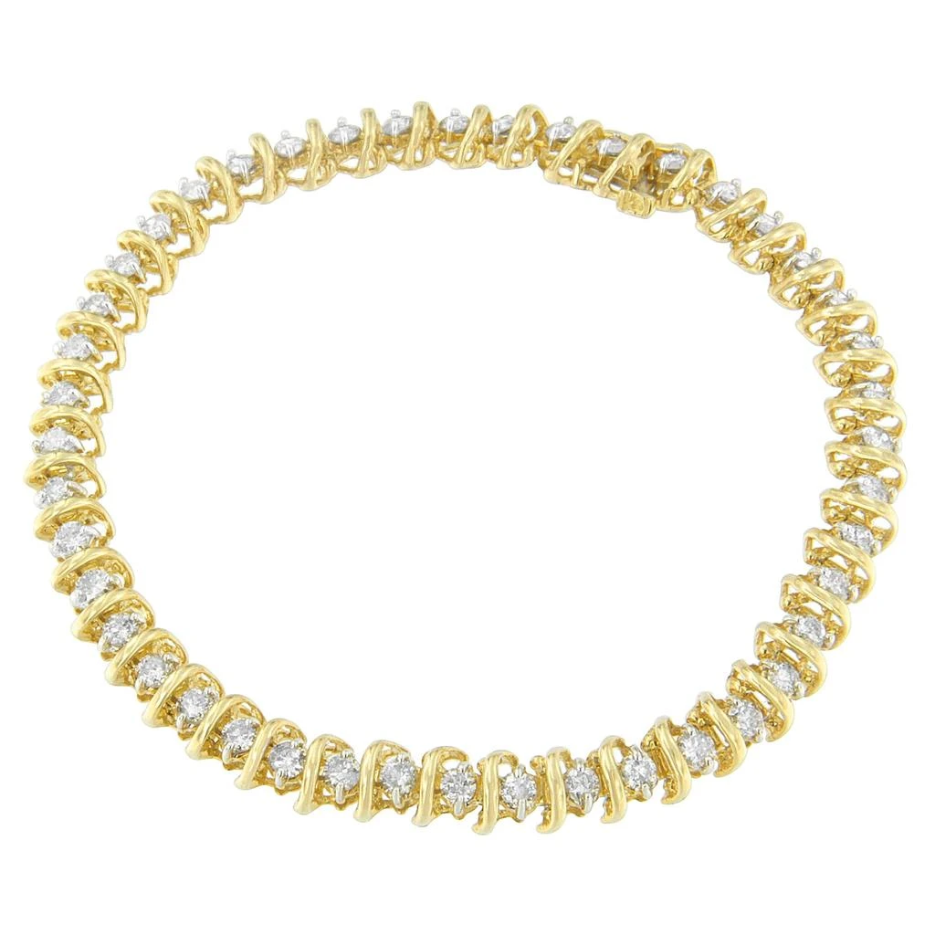 商品Haus of Brilliance|14K Yellow Gold Round Cut Diamond Wrap Bracelet,价格¥31080,第1张图片