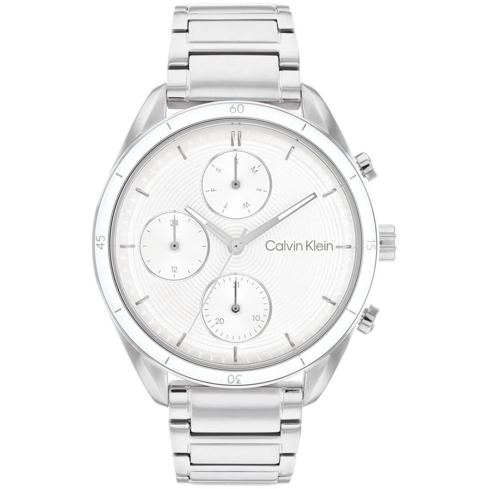 商品Calvin Klein|Women's Silver-Tone Stainless Steel Bracelet Watch 38mm,价格¥1014,第1张图片