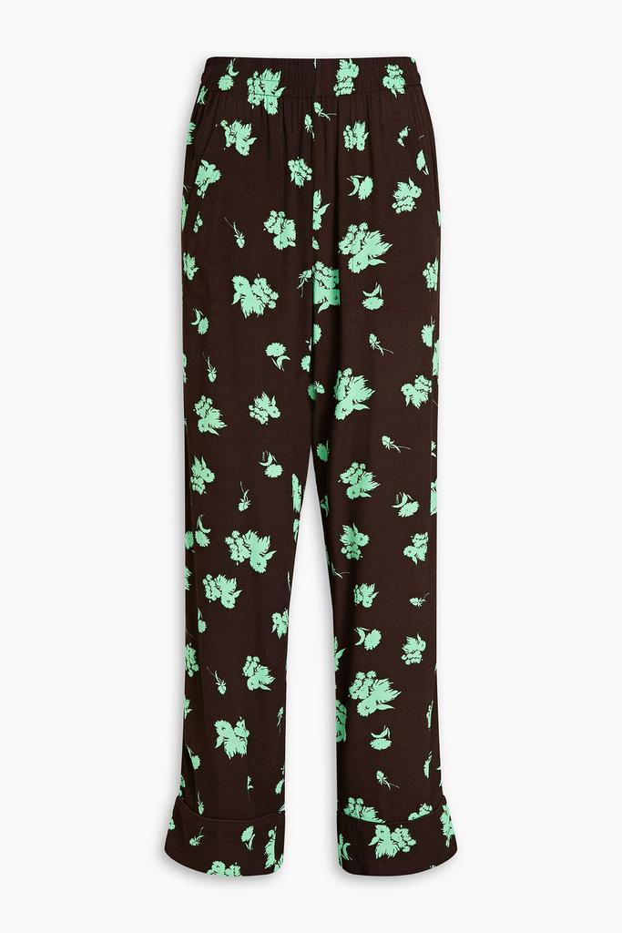 商品Ganni|Floral-print Ecovero-blend crepe straight-leg pants,价格¥532,第5张图片详细描述