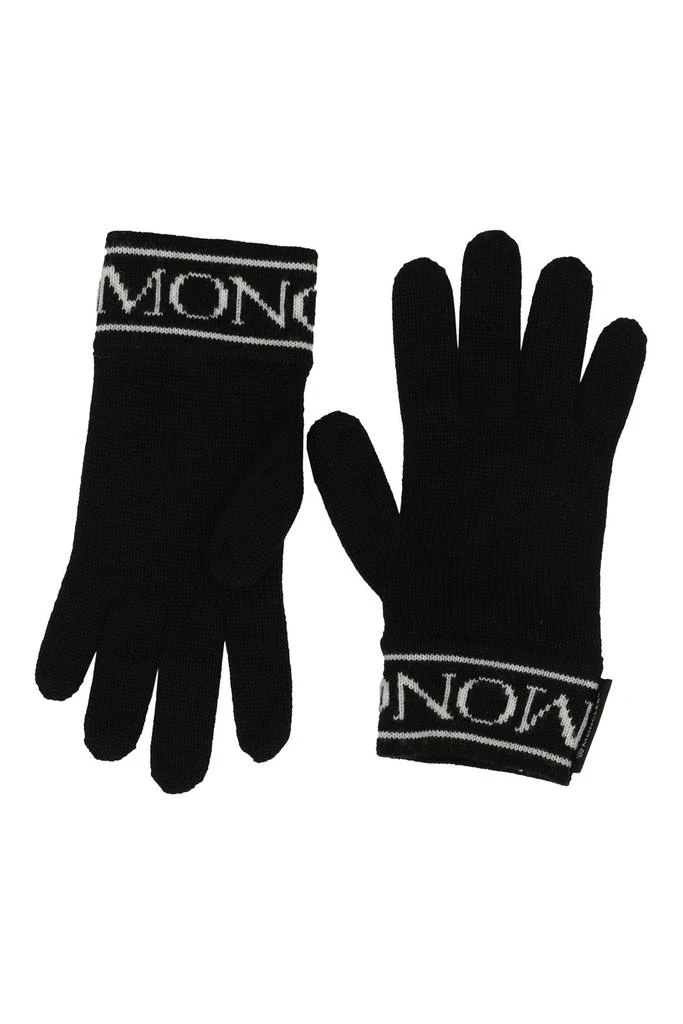 商品Moncler|Moncler Enfant Logo Intarsia Knitted Golves,价格¥908,第1张图片