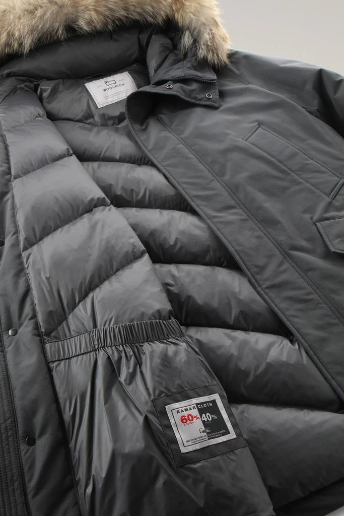 Polar Parka in Ramar Cloth with High Collar and Fur Trim - Men - Green 商品