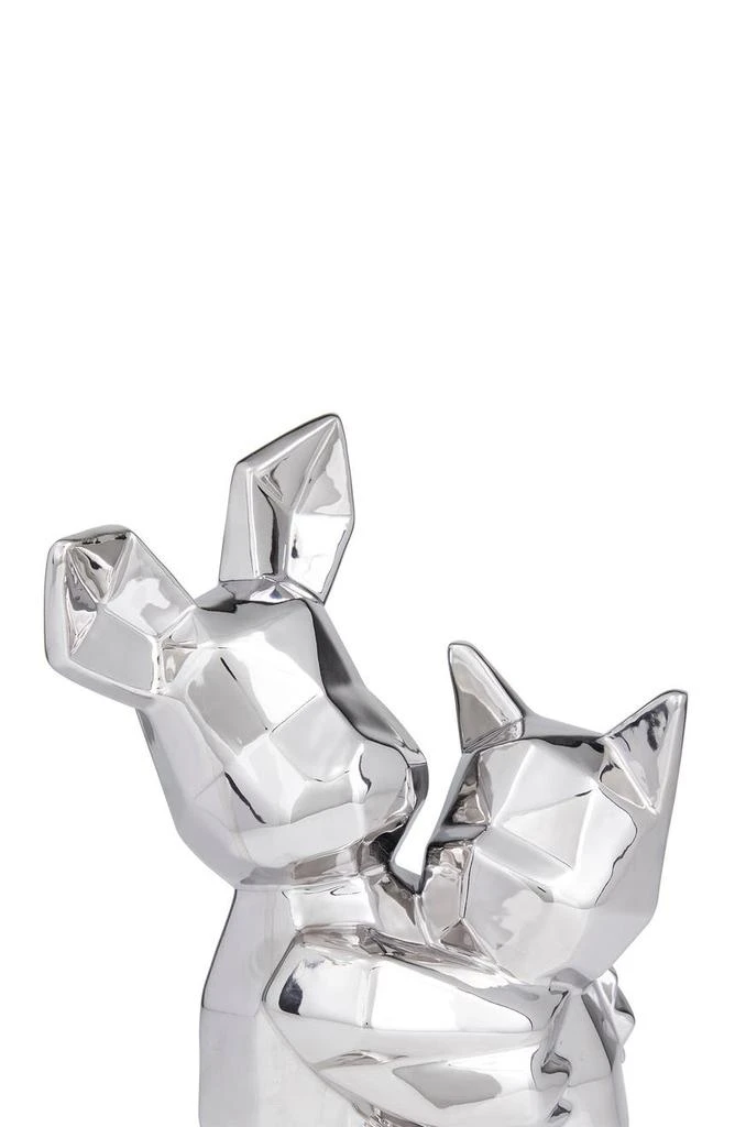 商品COSMO BY COSMOPOLITAN|Silvertone Porcelain Cubist Dog Sculpture,价格¥288,第4张图片详细描述