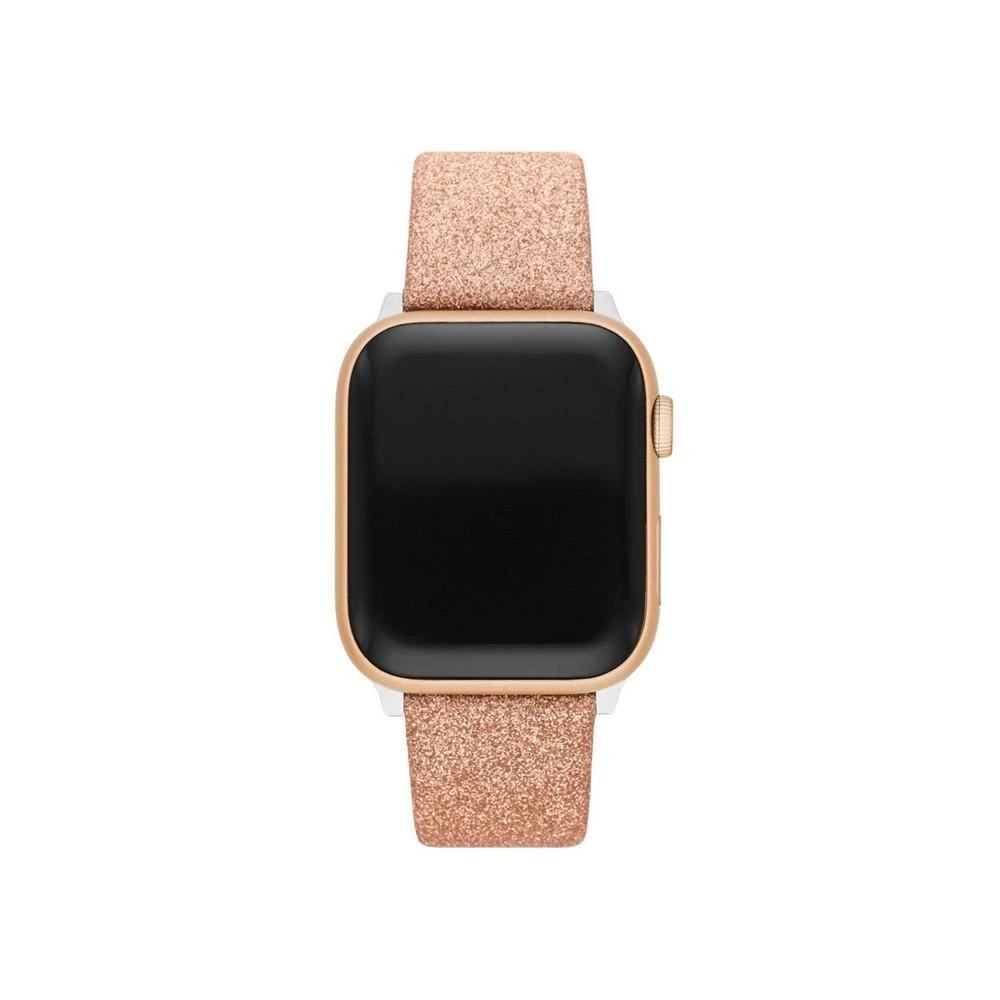 商品Kate Spade|Women's Rose Gold-Tone Glitter Leather Band for Apple Watch Strap, 38, 40, 41mm,价格¥655,第4张图片详细描述