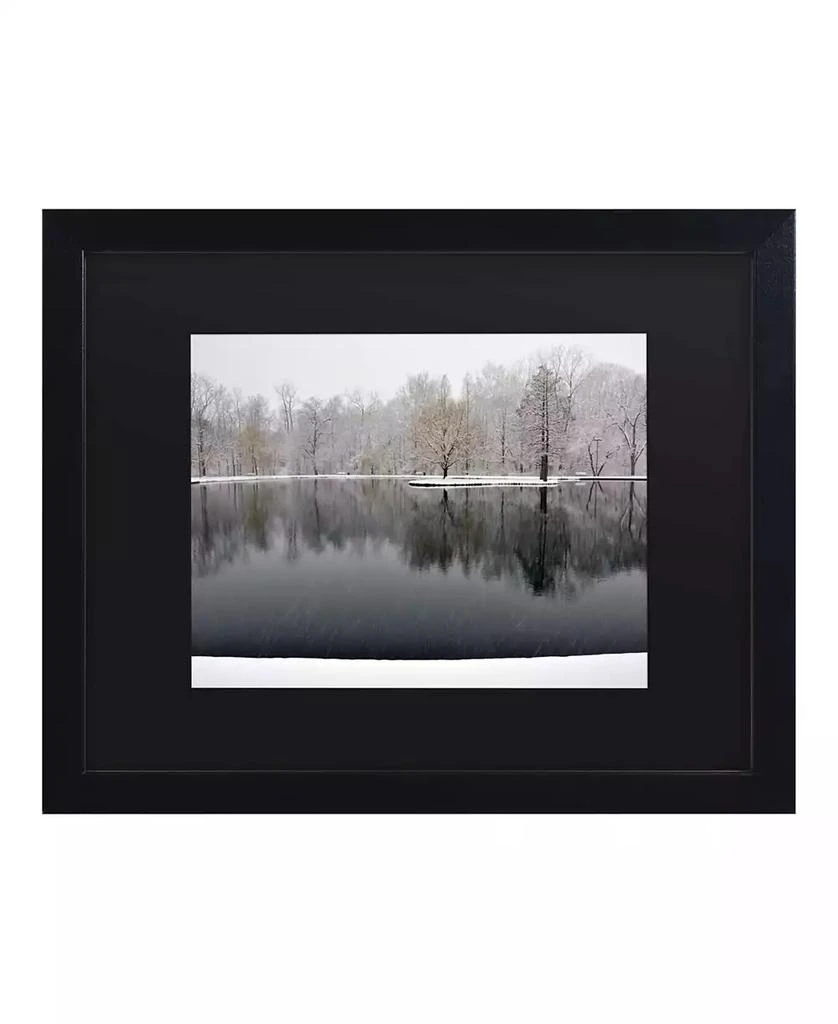商品Trademark Global|Kurt Shaffer Snowy Pond Matted Framed Art - 15" x 20",价格¥390,第1张图片