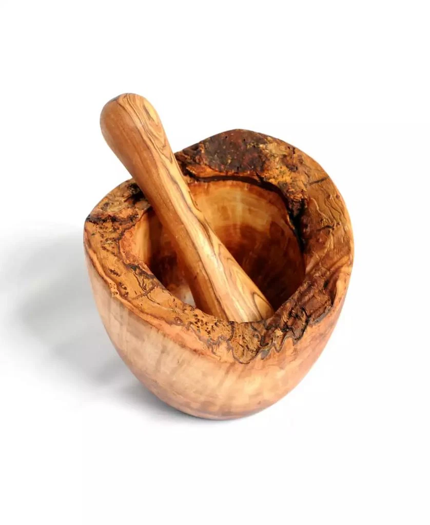 商品BeldiNest|Olive Wood Rustic Edge Pestle and Mortar,价格¥157,第1张图片