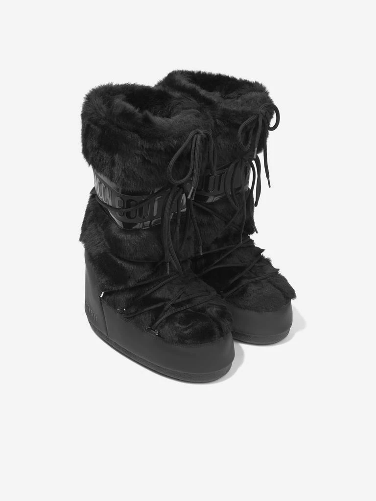 商品Moon Boot|Moon Boot Kids Icon Faux Fur Snow Boots in Black,价格¥2397,第2张图片详细描述