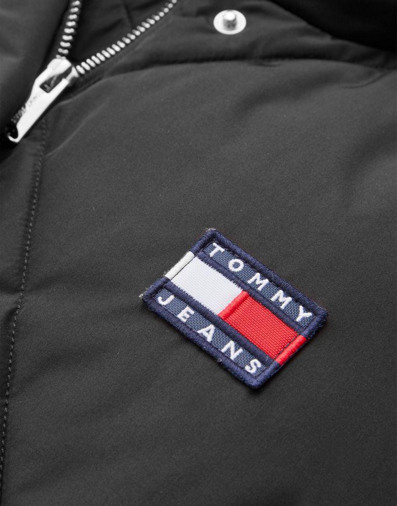 Tommy Jeans longline padded coat in black商品第3张图片规格展示