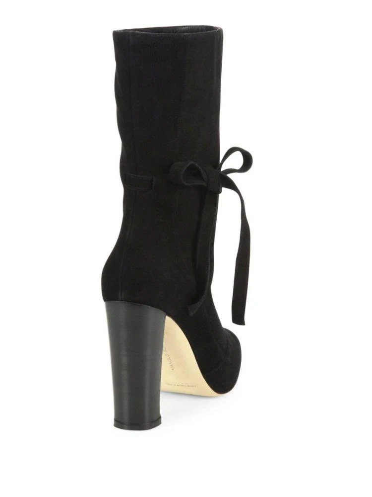 商品Manolo Blahnik|Suede Bow Block Heel Boots,价格¥3434,第2张图片详细描述