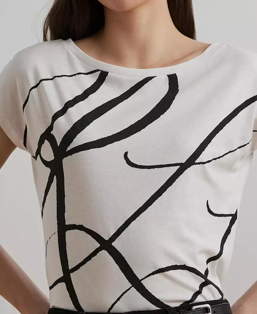 商品Ralph Lauren|Logo-Print Short-Sleeve Top,价格¥449,第3张图片详细描述