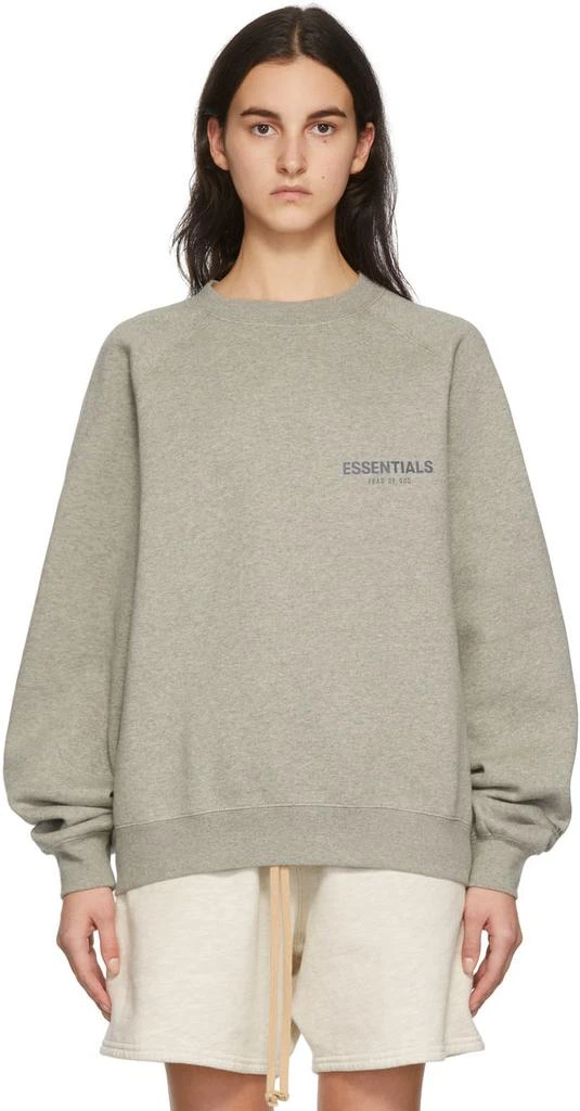 商品Essentials|Grey Pullover Sweatshirt,价格¥435,第1张图片