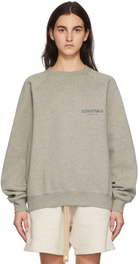 商品Essentials|Grey Pullover Sweatshirt,价格¥644,第1张图片