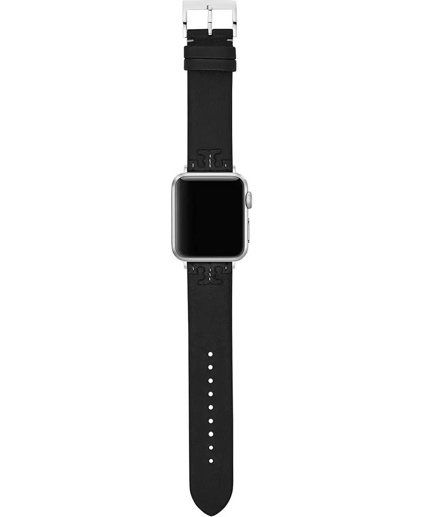 商品Tory Burch|Women's McGraw Black Band For Apple Watch® Leather Strap 38 mm/40mm,价格¥907,第2张图片详细描述