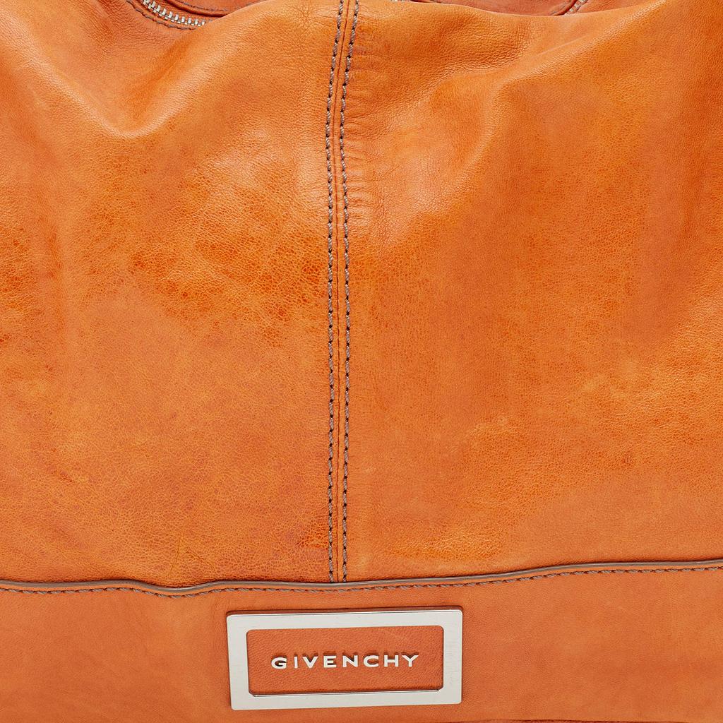 Givenchy Orange Leather Satchel商品第6张图片规格展示