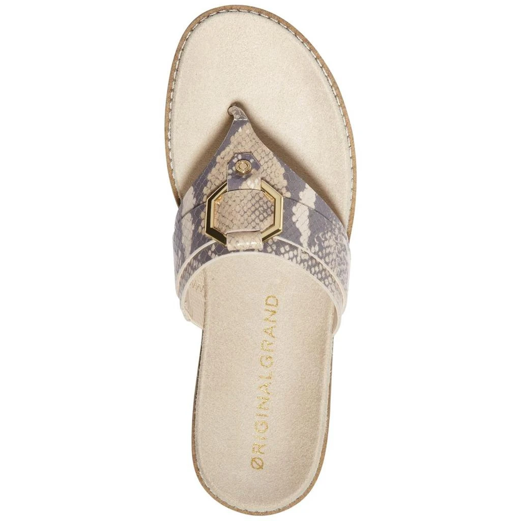 商品Cole Haan|Cole Haan Womens Original Grand Leather Snake Print Flatform Sandals,价格¥246,第4张图片详细描述