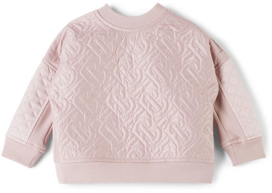 商品Burberry|Baby Pink Quilted Timothie Sweatshirt,价格¥1357,第1张图片