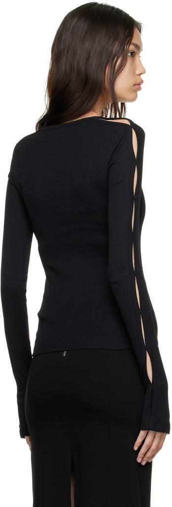 商品Helmut Lang|Black Cotton Long Sleeve T-Shirt,价格¥1172,第5张图片详细描述