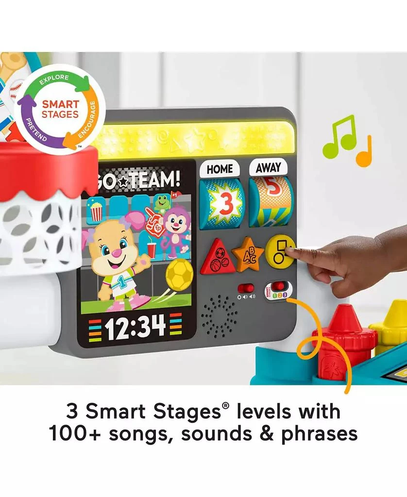 商品Fisher Price|Laugh & Learn Sports Activity Center Toddler Learning, 4-in-1 Game,价格¥297,第4张图片详细描述