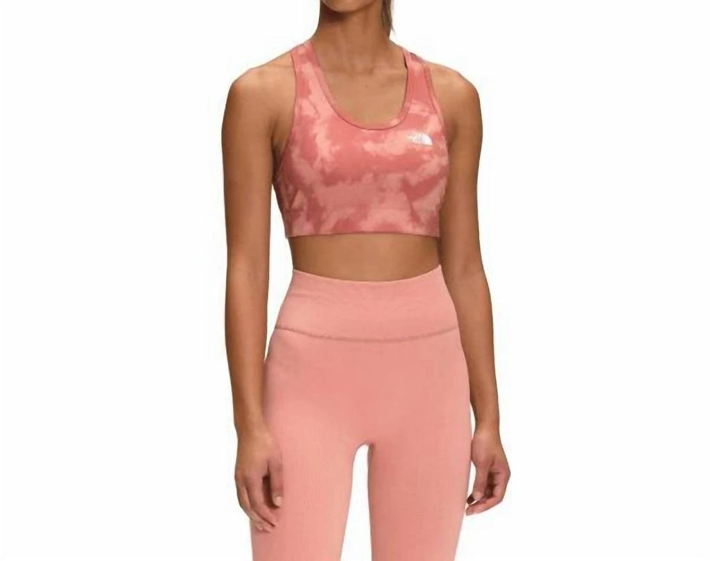 商品The North Face|Women's Printed Midline Sport Bra In Rose Dawn Retro Dye Print,价格¥328,第1张图片