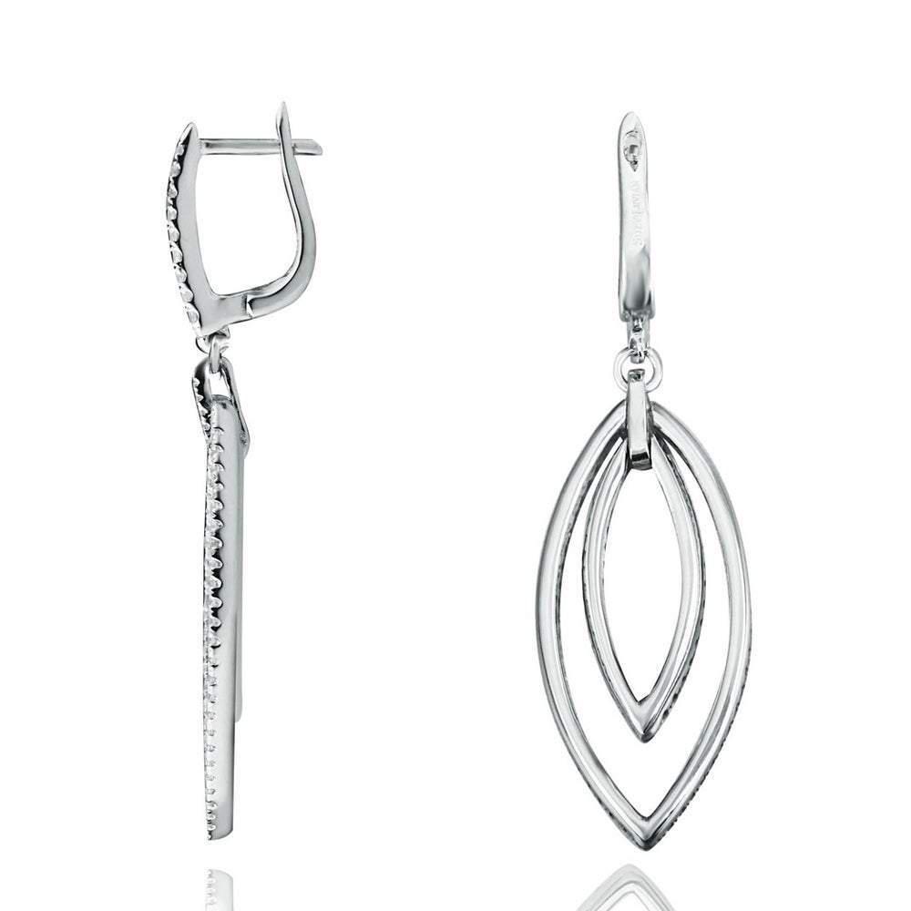 商品Suzy Levian|Suzy Levian Pave Cubic Zirconia Sterling Silver Dangling Earrings,价格¥1606,第4张图片详细描述