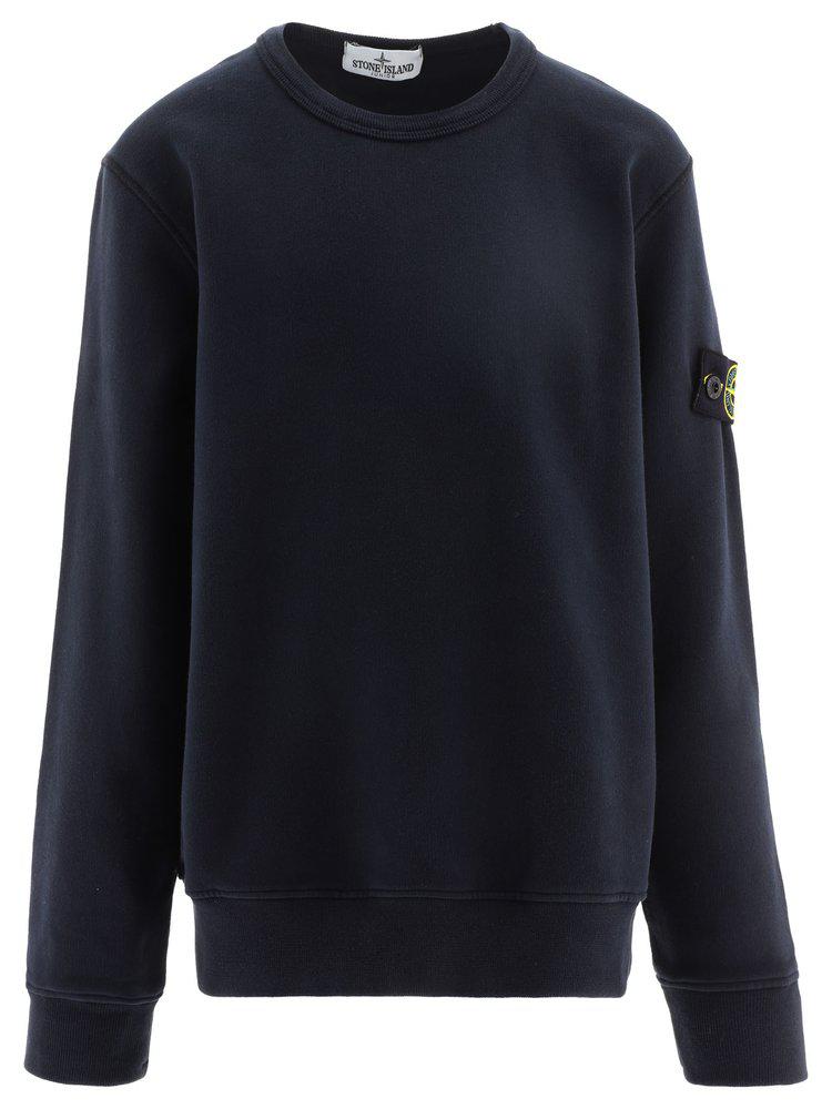 Stone Island Junior Logo Patch Crewneck Sweatshirt商品第1张图片规格展示