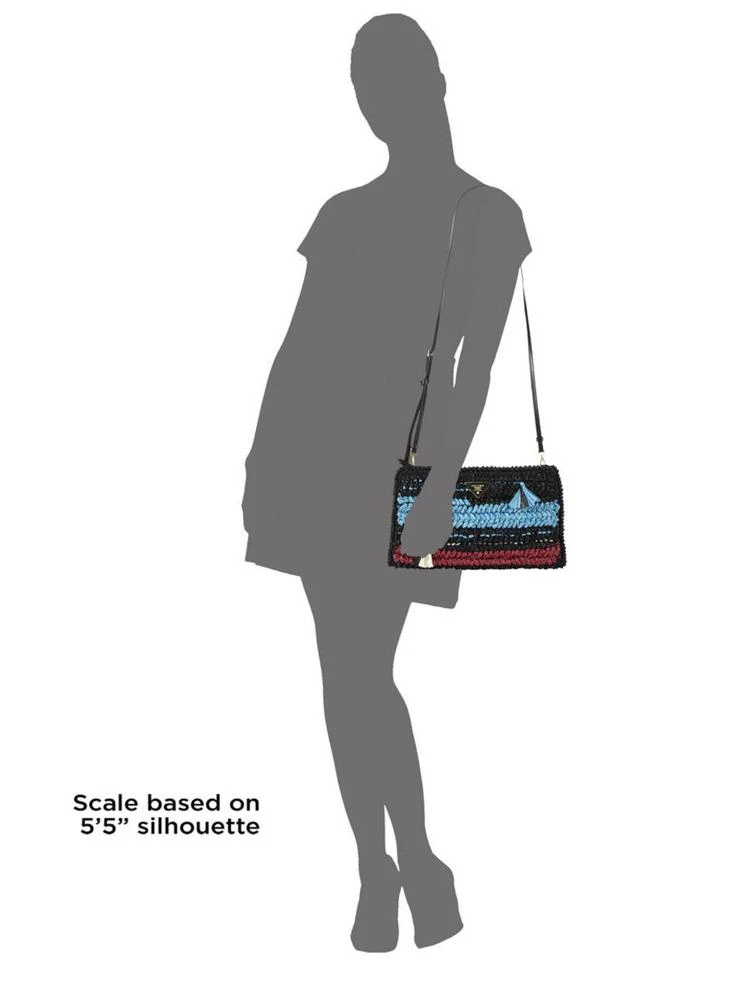 商品Prada|Prada - Knit Raffia Crossbody Bag,价格¥4433,第3张图片详细描述