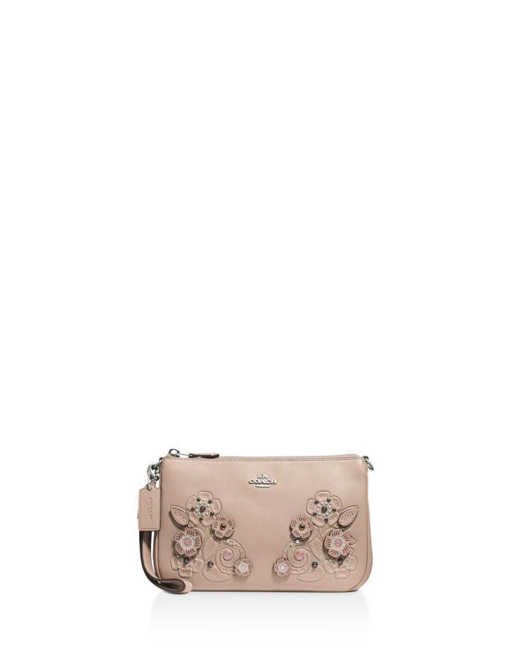 商品Coach|Nolita Wristlet 22 in Glovetanned Leather with Tea Rose and Tooling,价格¥632,第1张图片