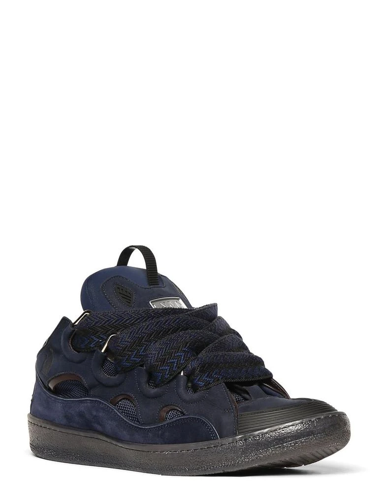 商品Lanvin|30mm Curb Leather & Mesh Sneakers,价格¥7513,第2张图片详细描述