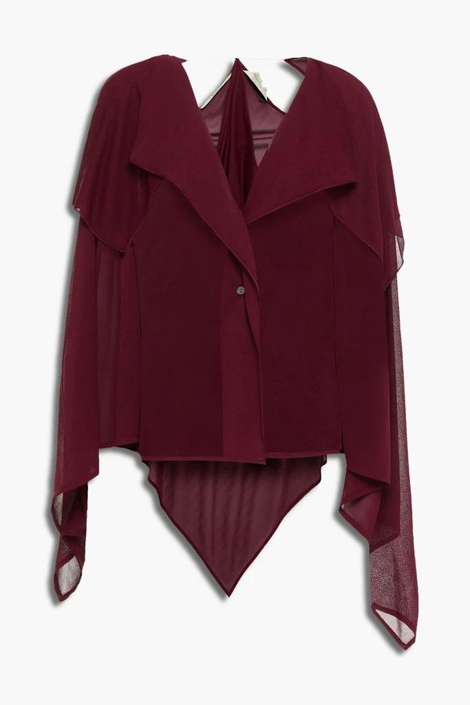 商品ROLAND MOURET|Draped cutout herringbone jersey top,价格¥2142,第1张图片