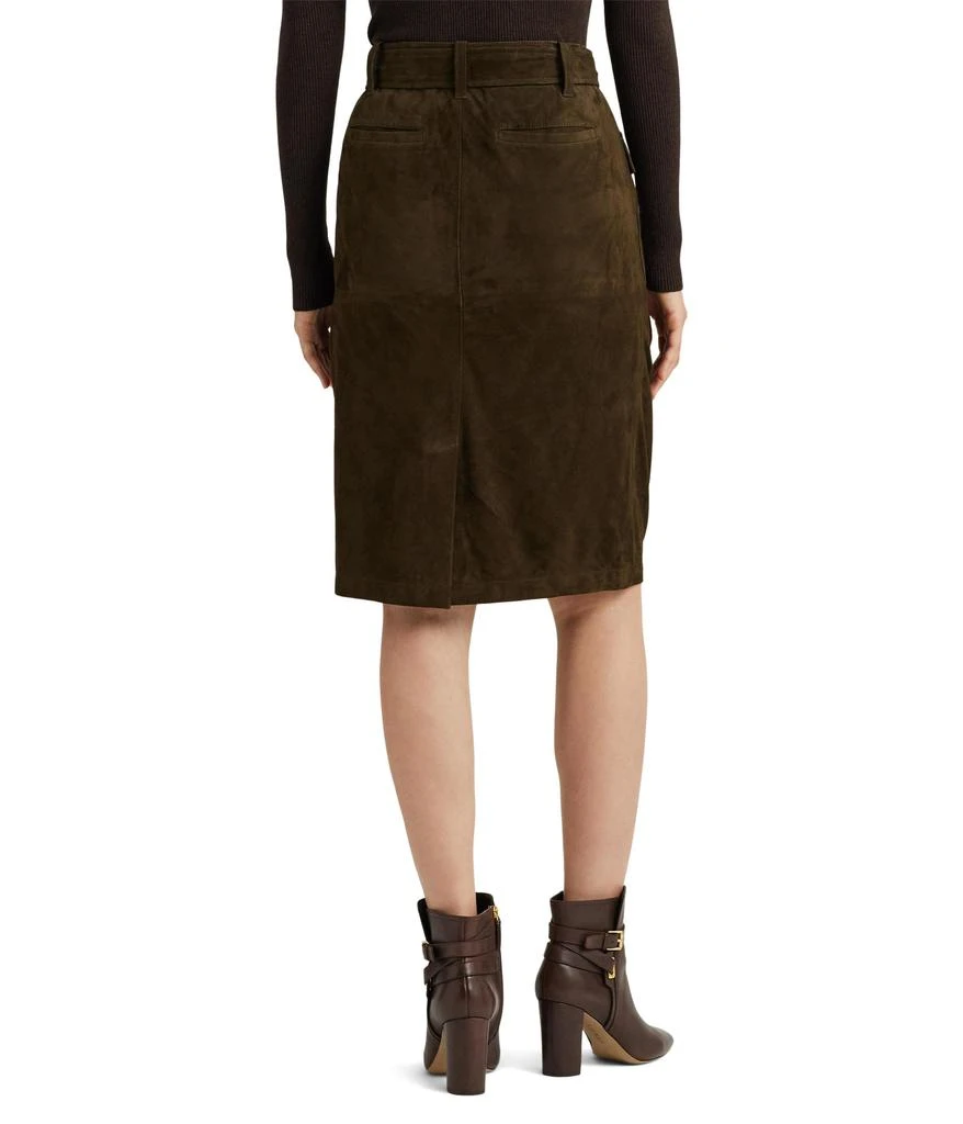 商品Ralph Lauren|Belted Goat-Suede Pencil Skirt,价格¥2074,第2张图片详细描述