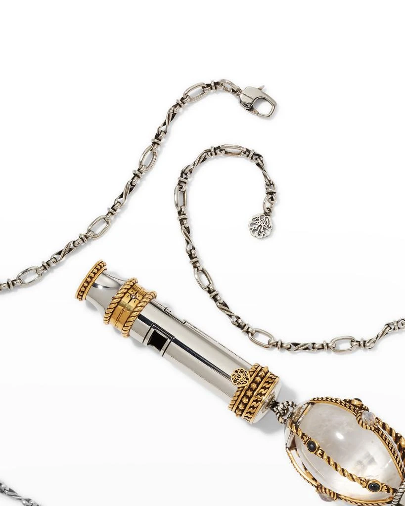 商品Alexander McQueen|Men's Trapped Crystal Whistle Pendant Necklace,价格¥3399,第4张图片详细描述